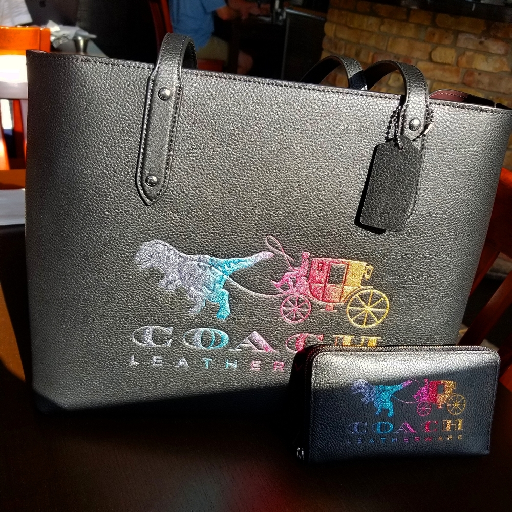 Coach Rexy Leather Tote and Wallet